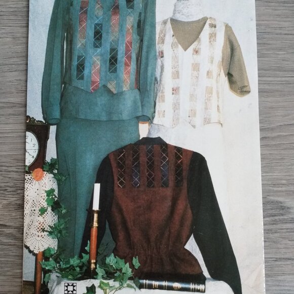 Vintage 90s Quilted Vest Sewing Pattern Strip Quilting by Sew Mini Pieces #824 - Picture 12 of 12